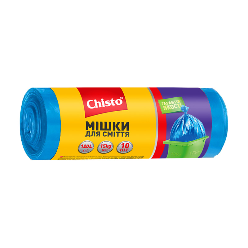 Мішки для сміття Chisto 120 л, 10 шт